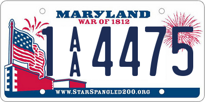 MD license plate 1AA4475