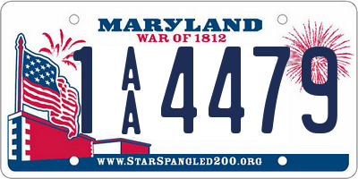 MD license plate 1AA4479