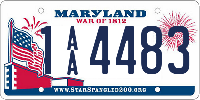 MD license plate 1AA4483