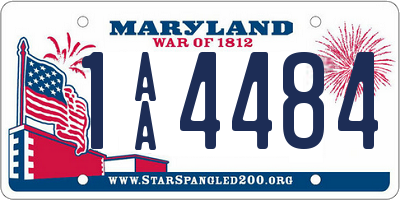 MD license plate 1AA4484