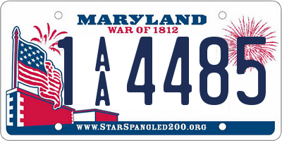 MD license plate 1AA4485