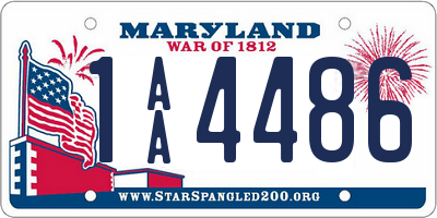 MD license plate 1AA4486