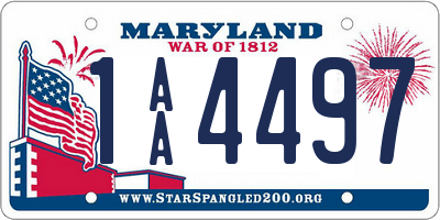 MD license plate 1AA4497