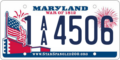 MD license plate 1AA4506