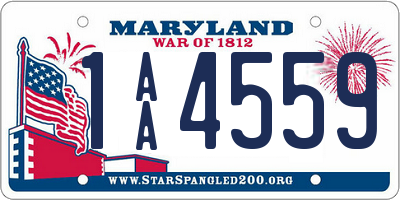 MD license plate 1AA4559