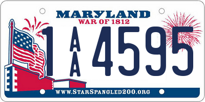 MD license plate 1AA4595