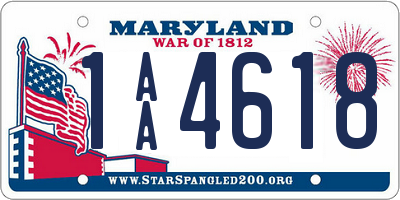 MD license plate 1AA4618