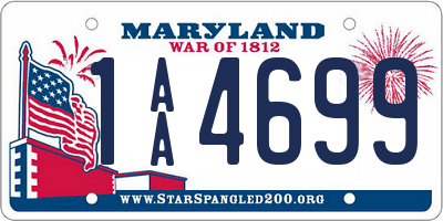 MD license plate 1AA4699