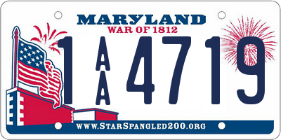 MD license plate 1AA4719