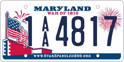 MD license plate 1AA4817