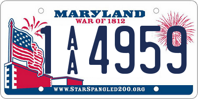 MD license plate 1AA4959