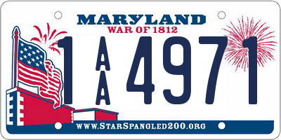 MD license plate 1AA4971