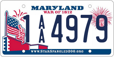 MD license plate 1AA4979