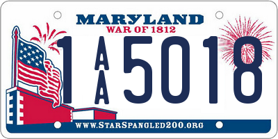 MD license plate 1AA5018