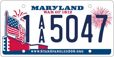 MD license plate 1AA5047
