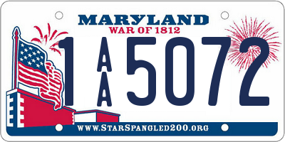 MD license plate 1AA5072