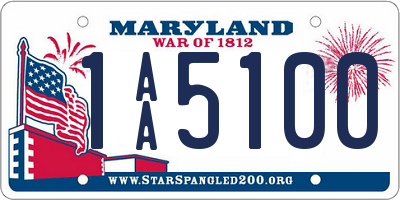 MD license plate 1AA5100