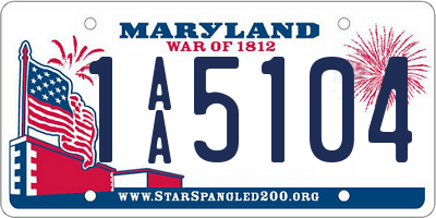 MD license plate 1AA5104