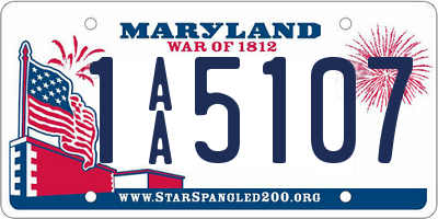 MD license plate 1AA5107