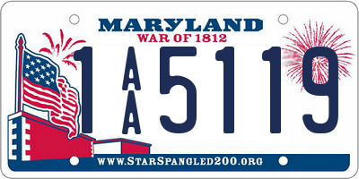 MD license plate 1AA5119