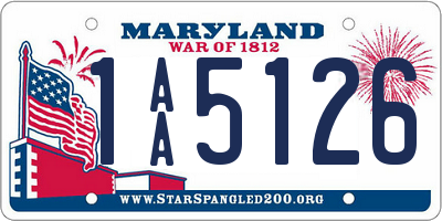 MD license plate 1AA5126