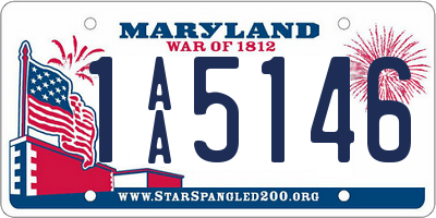 MD license plate 1AA5146