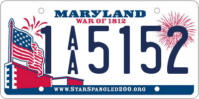 MD license plate 1AA5152