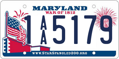 MD license plate 1AA5179
