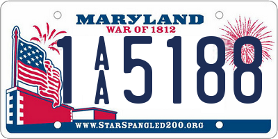 MD license plate 1AA5188