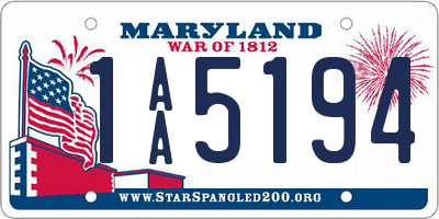 MD license plate 1AA5194