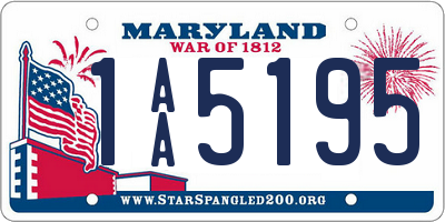 MD license plate 1AA5195