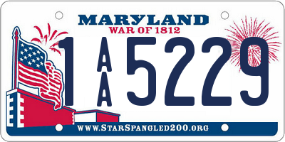 MD license plate 1AA5229