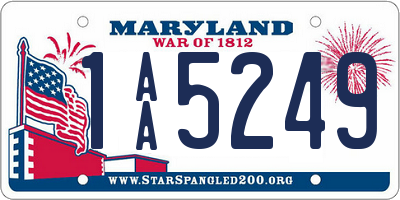 MD license plate 1AA5249