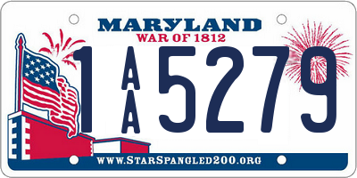 MD license plate 1AA5279