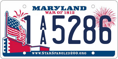 MD license plate 1AA5286