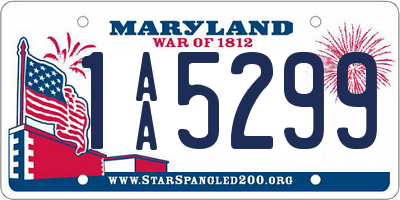 MD license plate 1AA5299