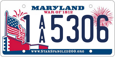 MD license plate 1AA5306