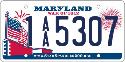 MD license plate 1AA5307