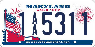 MD license plate 1AA5311