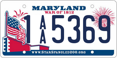 MD license plate 1AA5369