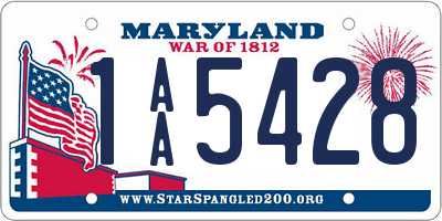 MD license plate 1AA5428