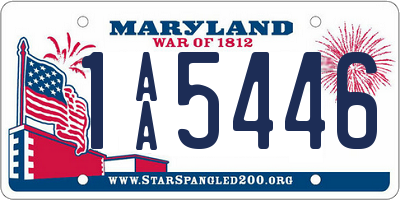 MD license plate 1AA5446