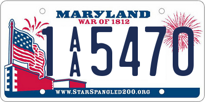 MD license plate 1AA5470