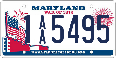 MD license plate 1AA5495