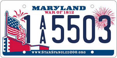 MD license plate 1AA5503