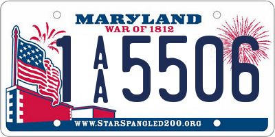 MD license plate 1AA5506