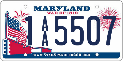 MD license plate 1AA5507