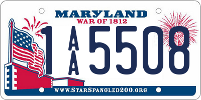 MD license plate 1AA5508