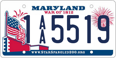 MD license plate 1AA5519