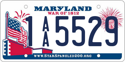 MD license plate 1AA5529